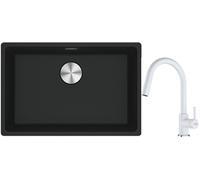 Set évier en granit Franke Maris 125.0687.252, mitigeur de cuisine Franke Lina 115.0626.081