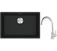 Set évier en granit Franke Maris 125.0687.252, mitigeur de cuisine Franke Lina 115.0693.228