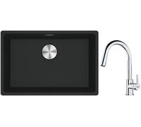 Set évier en granit Franke Maris 125.0687.252, mitigeur de cuisine Franke Lina 115.0693.229