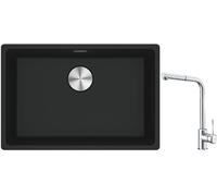 Set évier en granit Franke Maris 125.0687.252, mitigeur de cuisine Franke Sirius Side 115.0668.280