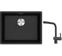 Set évier en granit Franke Maris 125.0687.253, mitigeur de cuisine Franke Atlas 115.0550.427