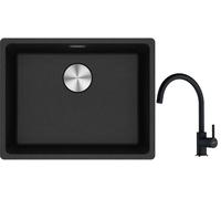 Set évier en granit Franke Maris 125.0687.253, mitigeur de cuisine Franke Lina 115.0626.020