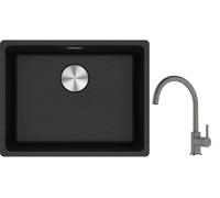Set évier en granit Franke Maris 125.0687.253, mitigeur de cuisine Franke Lina 115.0626.022