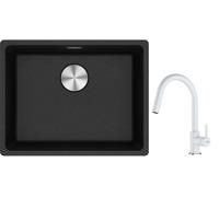 Set évier en granit Franke Maris 125.0687.253, mitigeur de cuisine Franke Lina 115.0626.081