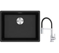 Set évier en granit Franke Maris 125.0687.253, mitigeur de cuisine Franke Lina 115.0626.085