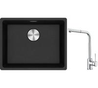 Set évier en granit Franke Maris 125.0687.253, mitigeur de cuisine Franke Sirius Side 115.0668.280