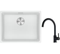 Set évier en granit Franke Maris 125.0687.255, mitigeur de cuisine Franke Lina 115.0626.020