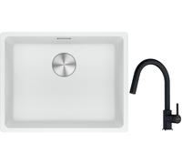 Set évier en granit Franke Maris 125.0687.255, mitigeur de cuisine Franke Lina 115.0626.055