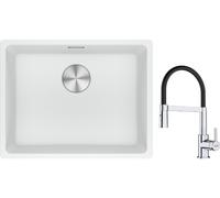 Set évier en granit Franke Maris 125.0687.255, mitigeur de cuisine Franke Lina 115.0626.085