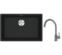Set évier en granit Franke Maris 125.0687.256, mitigeur de cuisine Franke Lina 115.0626.022