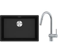 Set évier en granit Franke Maris 125.0687.257, mitigeur de cuisine Franke Atlas 115.0590.047