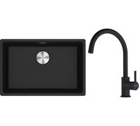 Set évier en granit Franke Maris 125.0687.257, mitigeur de cuisine Franke Lina 115.0626.019