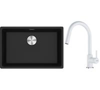 Set évier en granit Franke Maris 125.0687.257, mitigeur de cuisine Franke Lina 115.0626.081