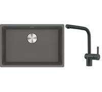 Set évier en granit Franke Maris 125.0687.258, mitigeur de cuisine Franke Atlas 115.0550.427