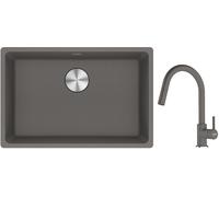 Set évier en granit Franke Maris 125.0687.258, mitigeur de cuisine Franke Lina 115.0626.057