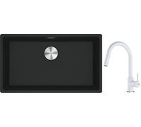 Set évier en granit Franke Maris 125.0687.260, mitigeur de cuisine Franke Lina 115.0626.081