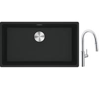 Set évier en granit Franke Maris 125.0687.260, mitigeur de cuisine Franke Pescara L Slide-In 115.0538.940