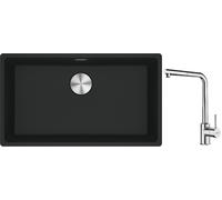 Set évier en granit Franke Maris 125.0687.260, mitigeur de cuisine Franke Sirius Side 115.0668.280