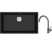 Set évier en granit Franke Maris 125.0687.261, mitigeur de cuisine Franke Lina 115.0626.022