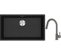 Set évier en granit Franke Maris 125.0687.261, mitigeur de cuisine Franke Lina 115.0626.057