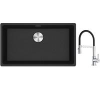 Set évier en granit Franke Maris 125.0687.261, mitigeur de cuisine Franke Lina 115.0626.085