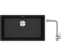 Set évier en granit Franke Maris 125.0687.261, mitigeur de cuisine Franke Sirius Side 115.0668.280