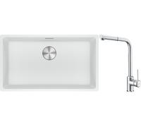 Set évier en granit Franke Maris 125.0687.263, mitigeur de cuisine Franke Sirius Side 115.0668.280