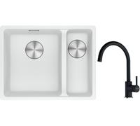 Set évier en granit Franke Maris 125.0687.267, mitigeur de cuisine Franke Lina 115.0626.020