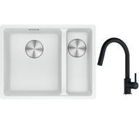 Set évier en granit Franke Maris 125.0687.267, mitigeur de cuisine Franke Lina 115.0626.055