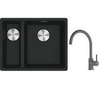 Set évier en granit Franke Maris 125.0687.268, mitigeur de cuisine Franke Lina 115.0626.022