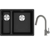 Set évier en granit Franke Maris 125.0687.269, mitigeur de cuisine Franke Lina 115.0626.057