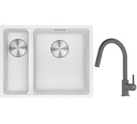 Set évier en granit Franke Maris 125.0687.271, mitigeur de cuisine Franke Lina 115.0626.057