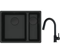 Set évier en granit Franke Maris 125.0697.755, mitigeur de cuisine Franke Lina 115.0626.055