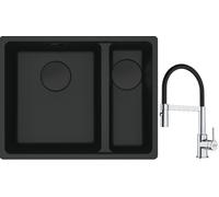 Set évier en granit Franke Maris 125.0697.755, mitigeur de cuisine Franke Lina 115.0626.085