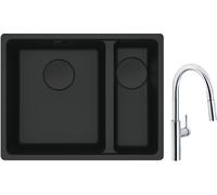 Set évier en granit Franke Maris 125.0697.755, mitigeur de cuisine Franke Pescara L Slide-In 115.0538.940