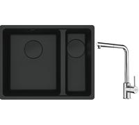 Set évier en granit Franke Maris 125.0697.755, mitigeur de cuisine Franke Sirius Side 115.0668.280