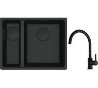 Set évier en granit Franke Maris 125.0697.756, mitigeur de cuisine Franke Lina 115.0626.020