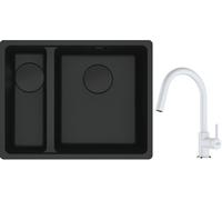 Set évier en granit Franke Maris 125.0697.756, mitigeur de cuisine Franke Lina 115.0626.081