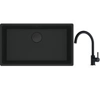 Set évier en granit Franke Maris 125.0697.757, mitigeur de cuisine Franke Lina 115.0626.020