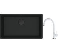 Set évier en granit Franke Maris 125.0697.757, mitigeur de cuisine Franke Lina 115.0626.024