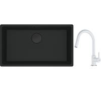 Set évier en granit Franke Maris 125.0697.757, mitigeur de cuisine Franke Lina 115.0626.081