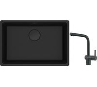 Set évier en granit Franke Maris 125.0697.758, mitigeur de cuisine Franke Atlas 115.0550.427