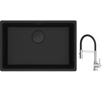 Set évier en granit Franke Maris 125.0697.758, mitigeur de cuisine Franke Lina 115.0626.085