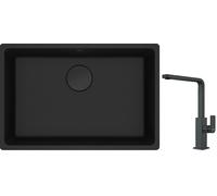Set évier en granit Franke Maris 125.0697.758, mitigeur de cuisine Franke Mythos 115.0550.441