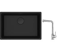 Set évier en granit Franke Maris 125.0697.758, mitigeur de cuisine Franke Sirius Side 115.0668.280