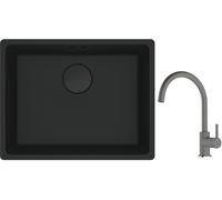 Set évier en granit Franke Maris 125.0697.759, mitigeur de cuisine Franke Lina 115.0626.022