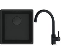 Set évier en granit Franke Maris 125.0697.760, mitigeur de cuisine Franke Lina 115.0626.020