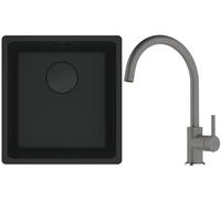 Set évier en granit Franke Maris 125.0697.760, mitigeur de cuisine Franke Lina 115.0626.022