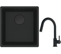 Set évier en granit Franke Maris 125.0697.760, mitigeur de cuisine Franke Lina 115.0626.053