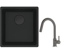 Set évier en granit Franke Maris 125.0697.760, mitigeur de cuisine Franke Lina 115.0626.057